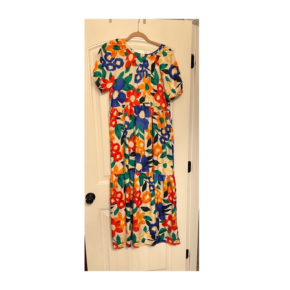 Boutique Maxi Floral Dress (boutique: almost pink) size small EUC